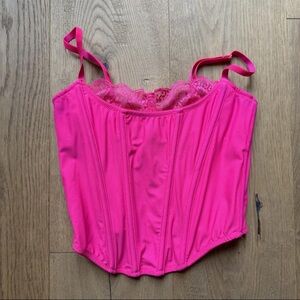 Urban Outfitters Out From Under Modern Love Pink Corset Bralette Y2K Size Small